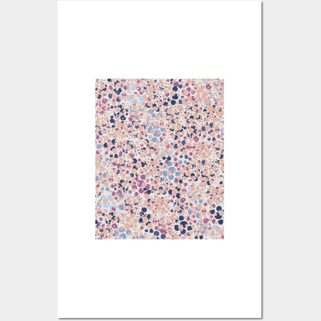 MOTAS - Spots, Dot, Coral, Pink, Blue Dots Wall Art by sorbetedelimon